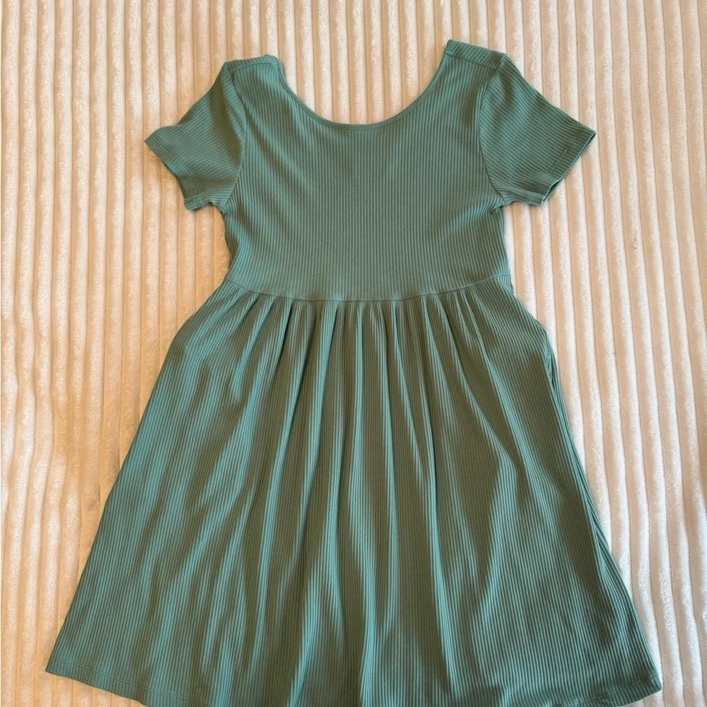 Old Navy Ribbed Teal Kids Dress